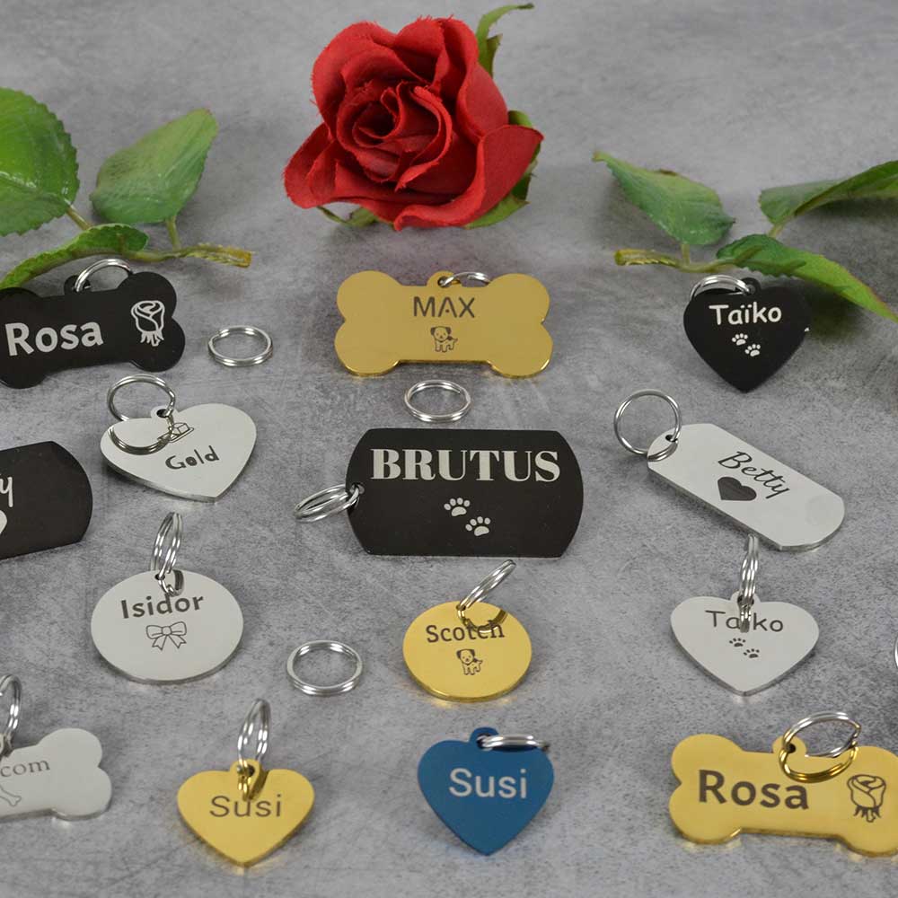 ID-brickor i rostfritt stål